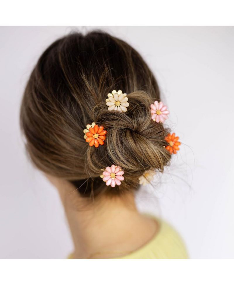 Women's Mini Claw Clip Set of 6 - Daisy Blooms