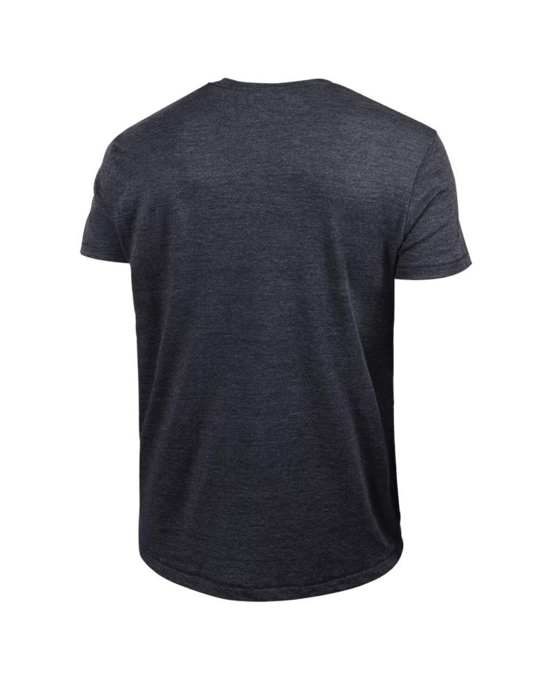 Men's Black Cincinnati Reds Cooperstown Wordmark Lockup Tri-Blend T-Shirt