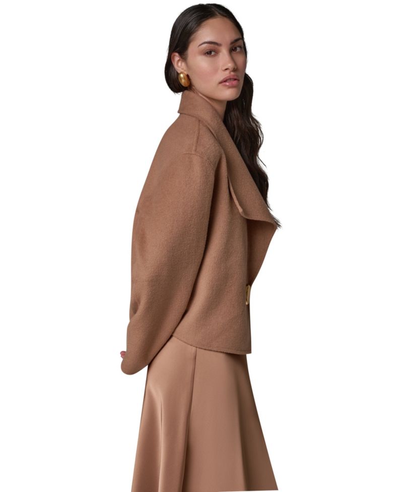 Women's Wrap Short Jacket with Hardware Closure