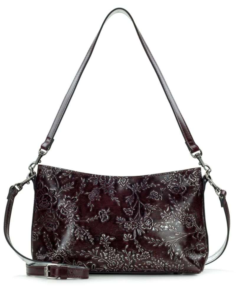 Betta Rose Garden Leather Small Crossbody Handbag