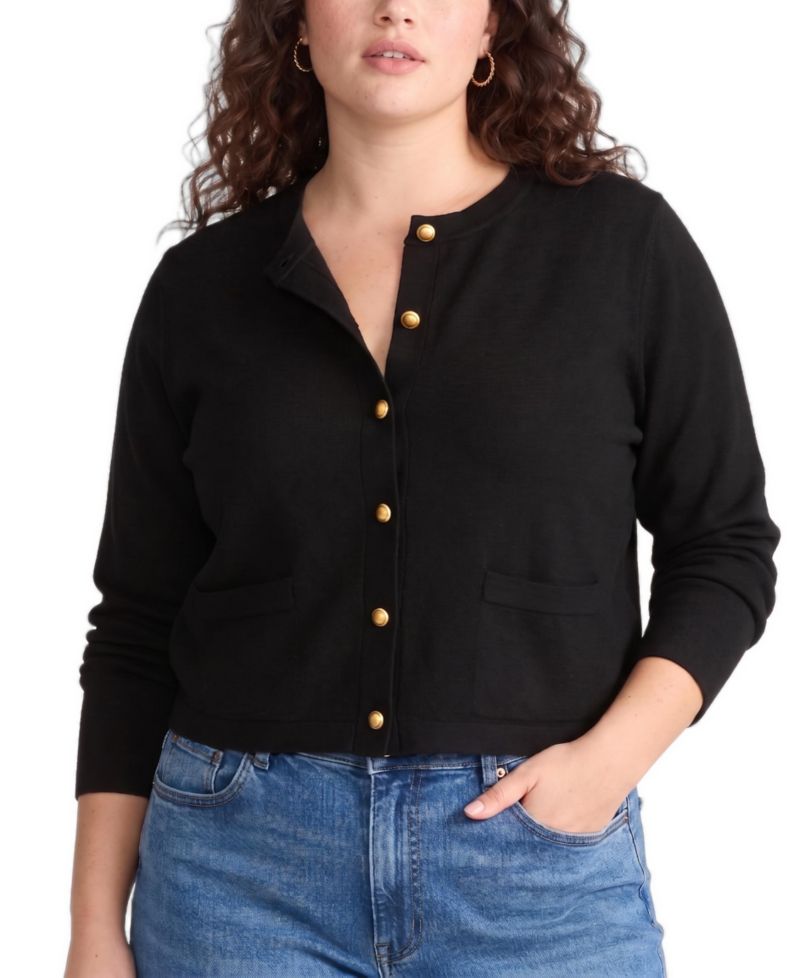 Plus Size Gabrielle Button Front Cardigan