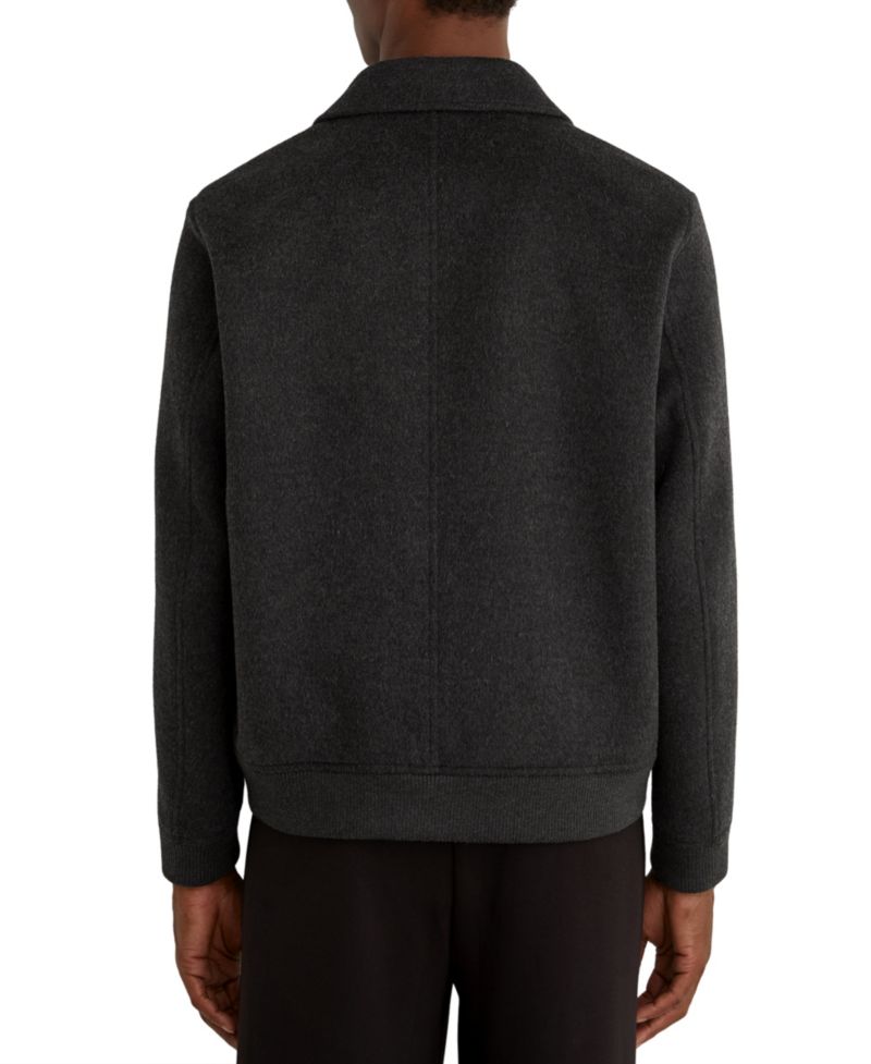 Men's Deluca Wool-Blend Flap-Pocket Bomber Jacket