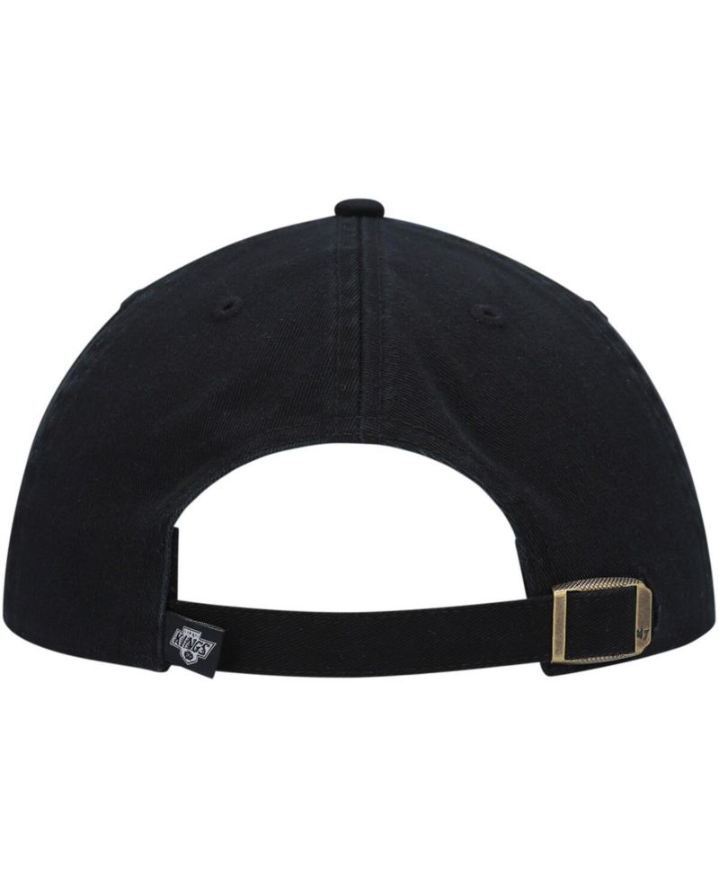 Men's Black Los Angeles Kings Team Clean Up Adjustable Hat