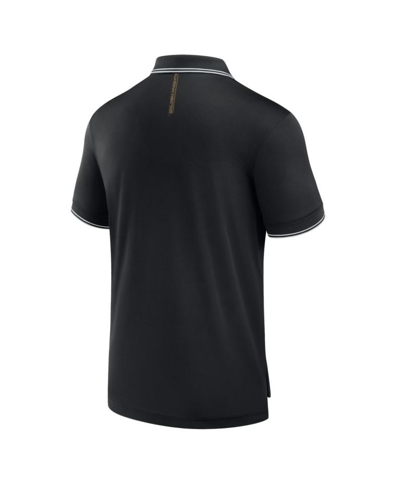 Men's Black Vegas Golden Knights Front Office Move Mono Polo Shirt