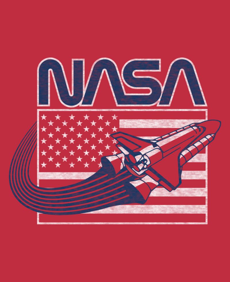Men's NASA Americana Rocket Flag T-Shirt