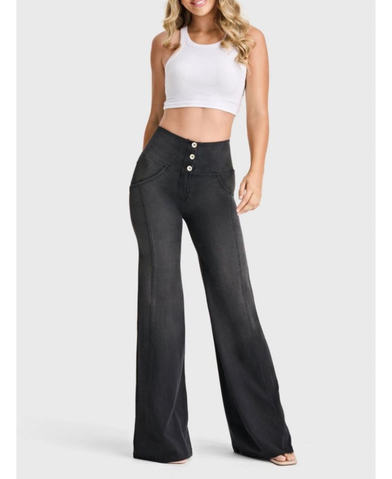 Women's High-Rise Sculpting Palazzo Flare Jeans
