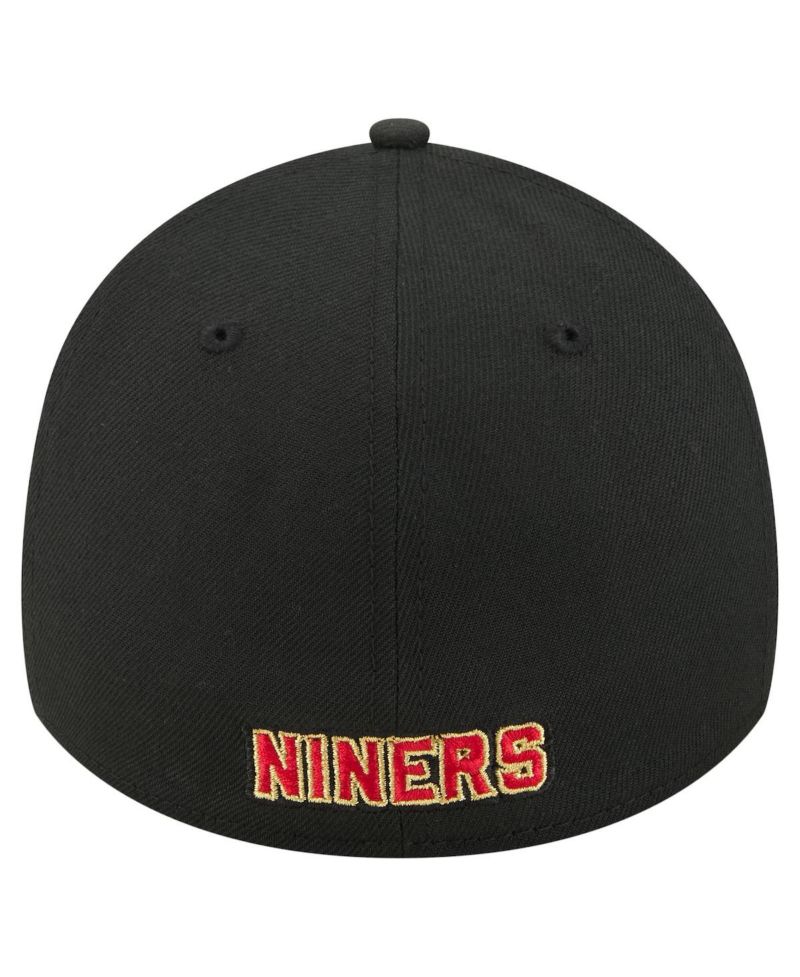 Men's Black San Francisco 49ers Core Team 39THIRTY Flex Hat