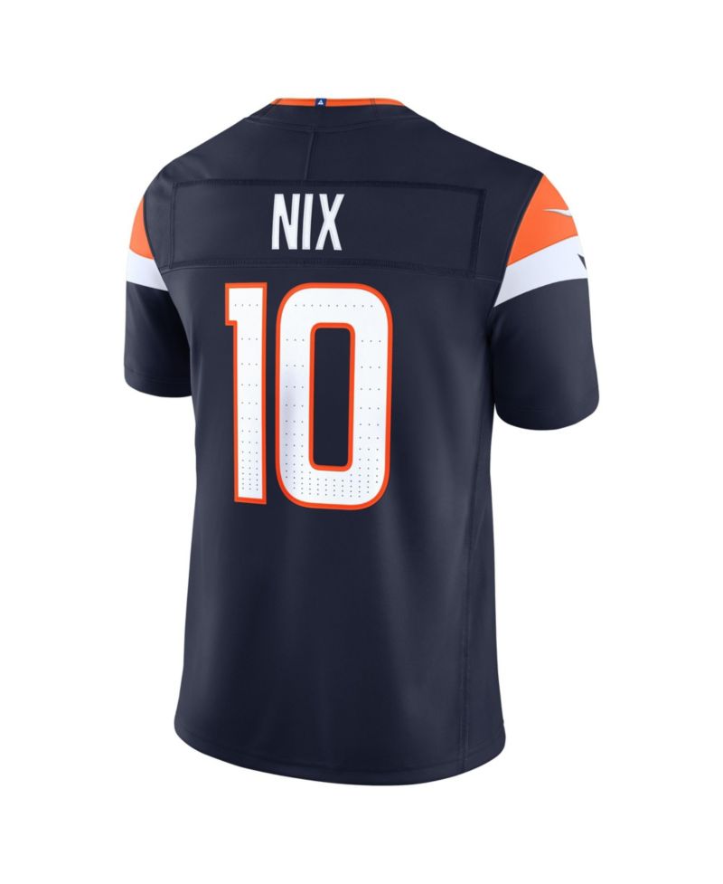 Men's Bo Nix Navy Denver Broncos Alternate Vapor F.U.S.E. Stitched Limited Jersey