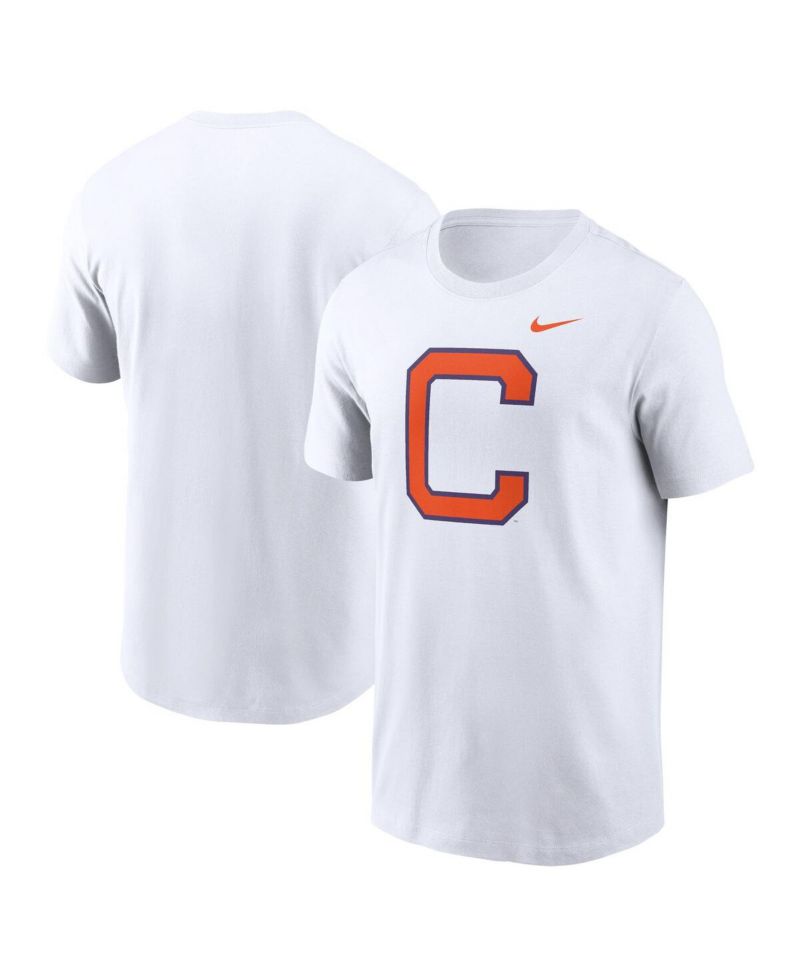 Men's White Clemson Tigers Primetime Evergreen Alternate Logo T-Shirt