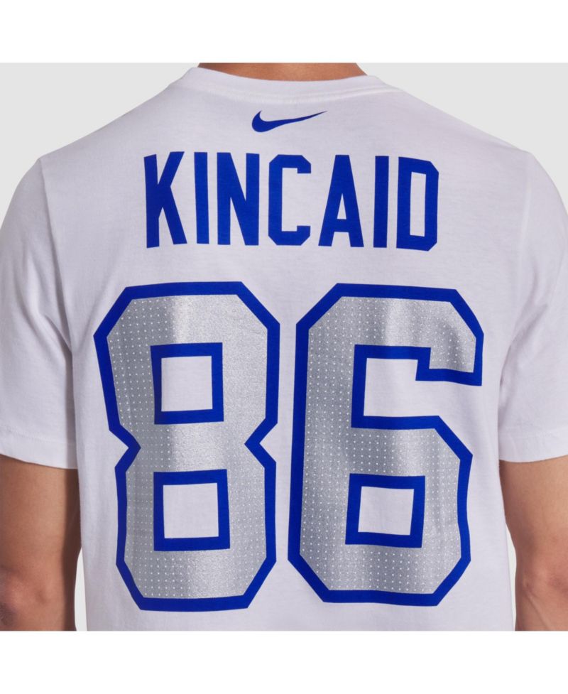 Men's Dalton Kincaid White Buffalo Bills 2025 Rivalries Collection Player Name & Number T-Shirt