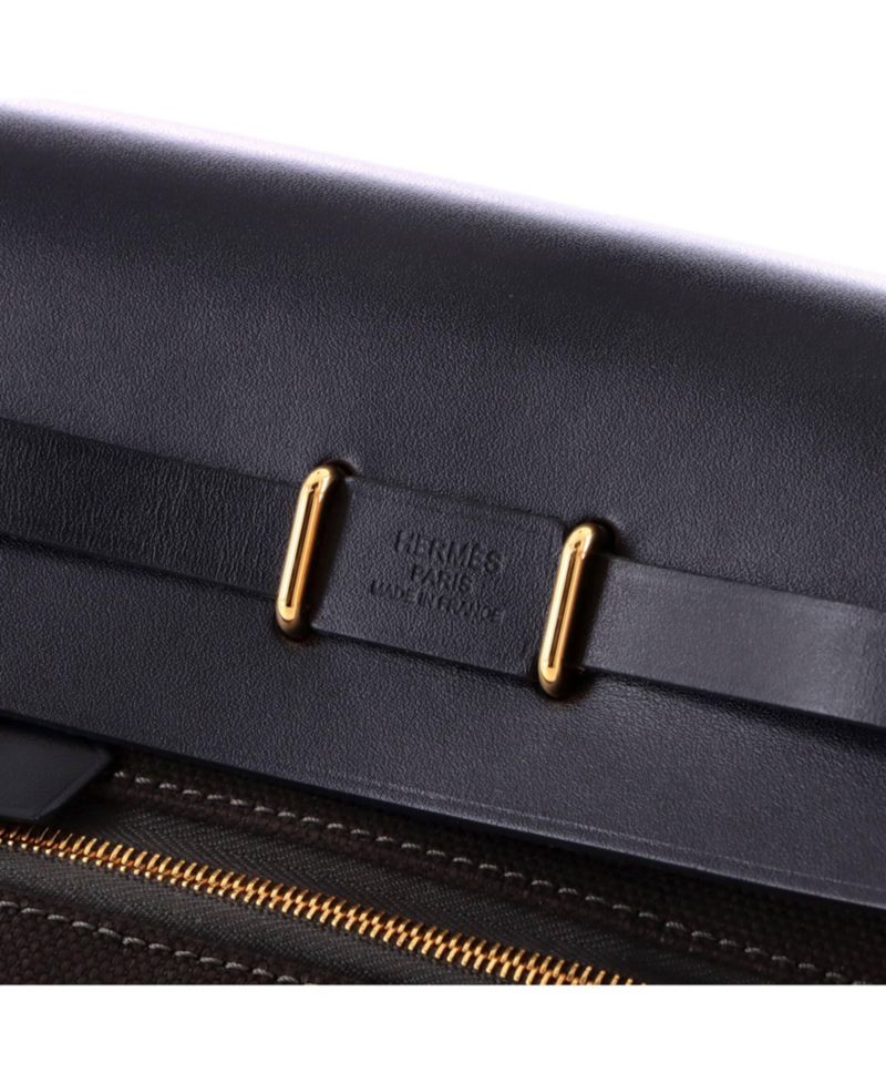 Pre-Owned HERMES Pre-Owned Hermes 20 Herbag Zip Toile and Leather