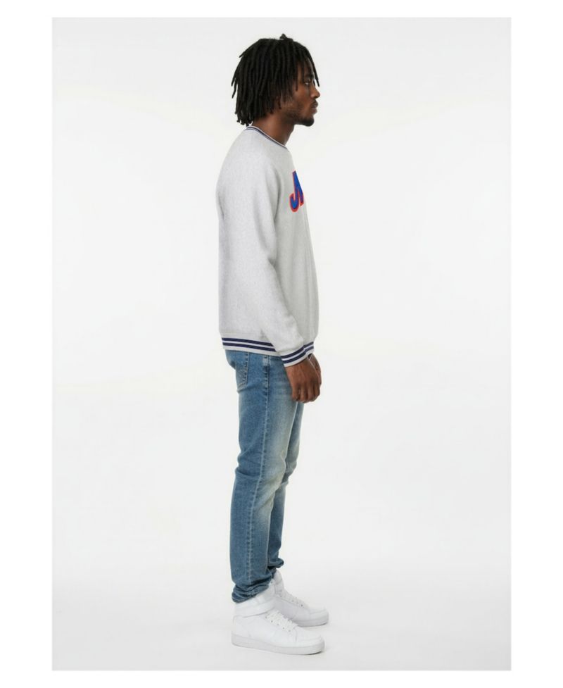Men's Heather Gray New York Mets Reverse Weave Sweatshirt