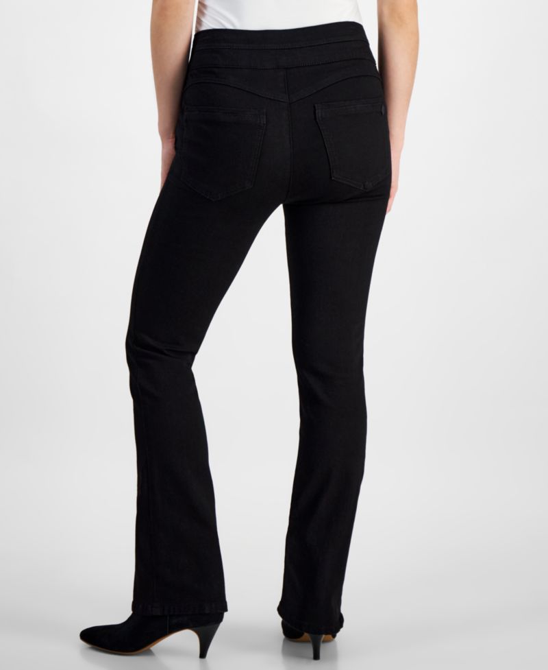 Petite "Ab"solution Pull-On High-Rise Bootcut Jeans