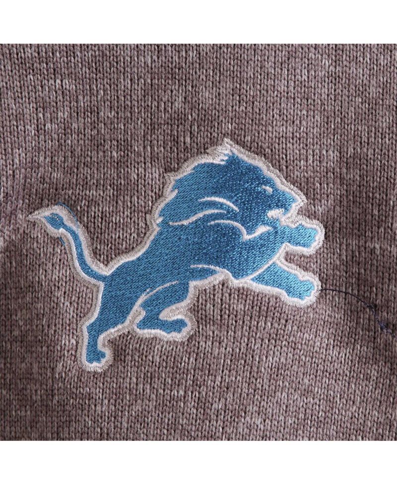 Men's Charcoal Detroit Lions Fortune Quarter-Zip Pullover Jacket