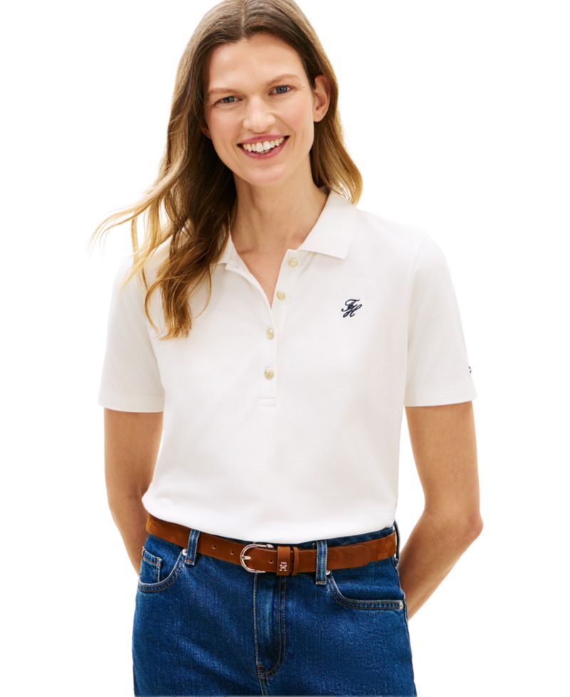 Women's Script Logo Polo T-Shirt