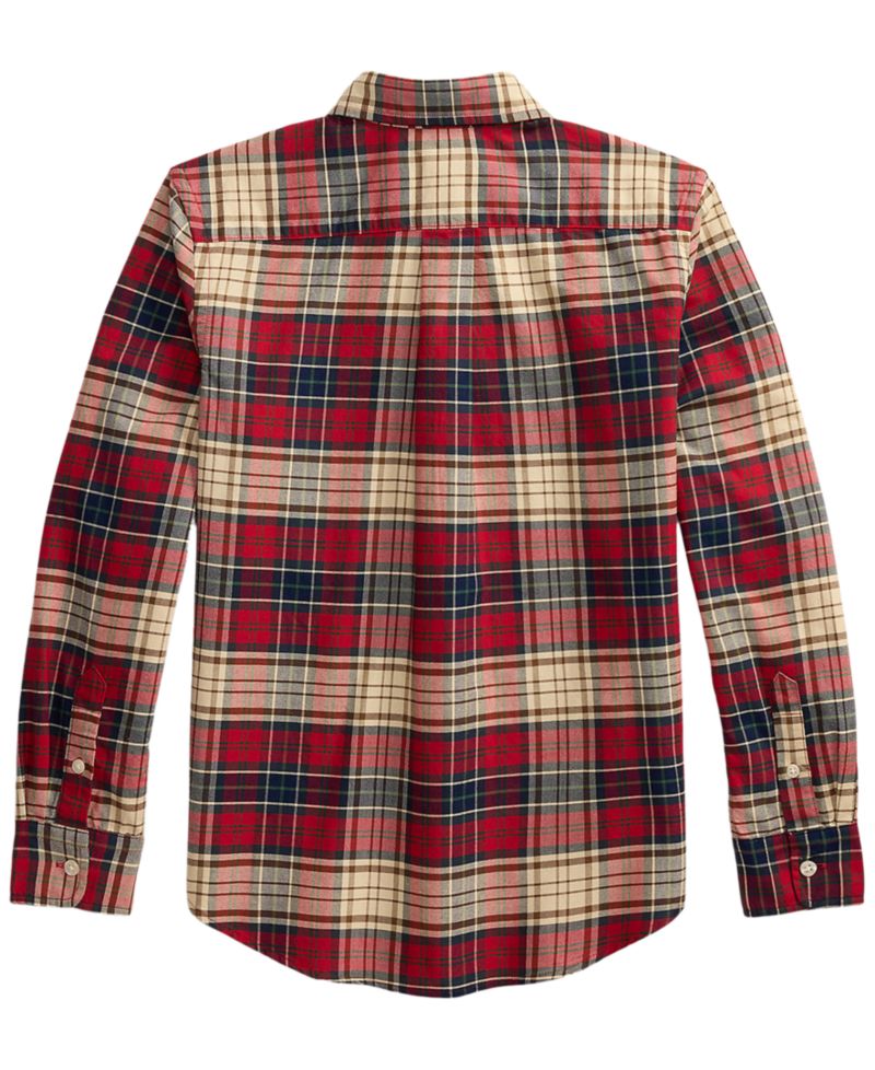 Boys' 8-20 Plaid Cotton Oxford Shirt