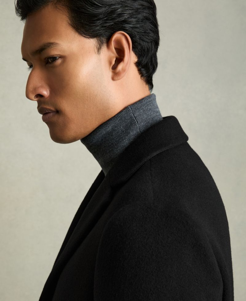 Men's Gable Wool-Blend Single-Breasted Overcoat