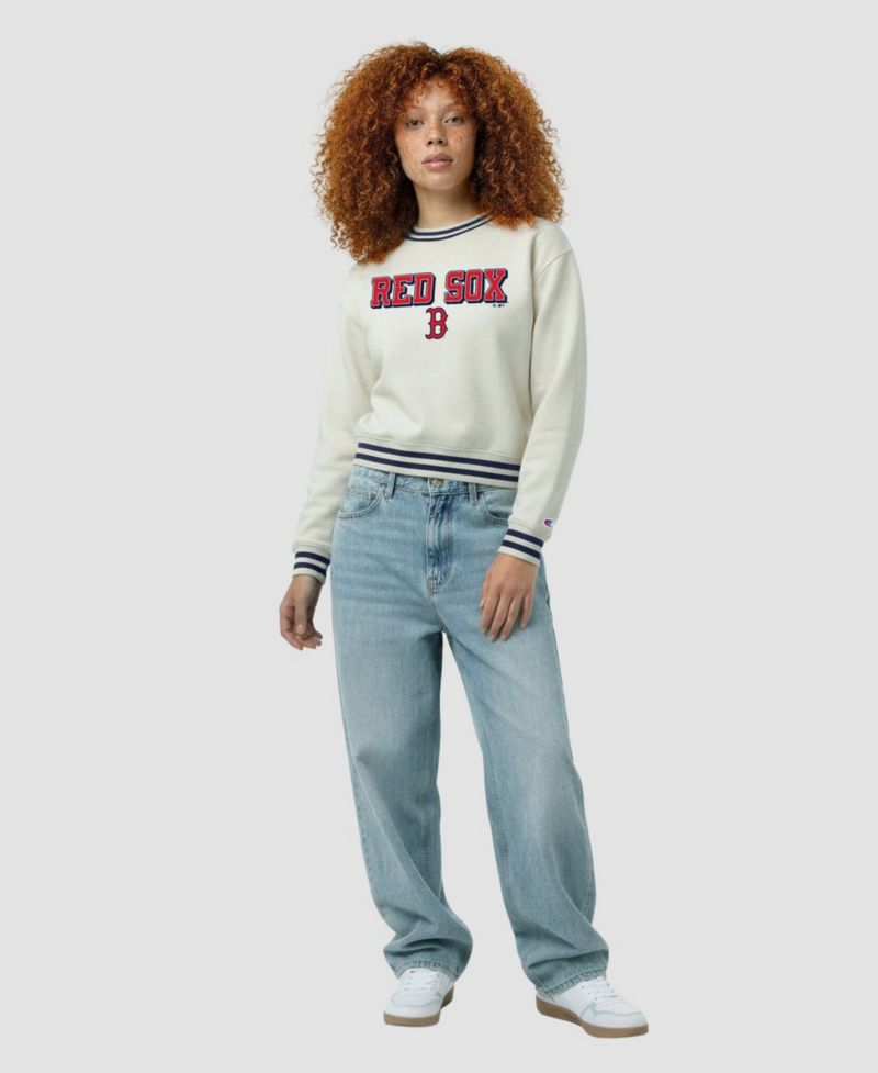 Women's Boston Red Sox Long-Sleeve Pullover Reverse Weave Sweatshirt