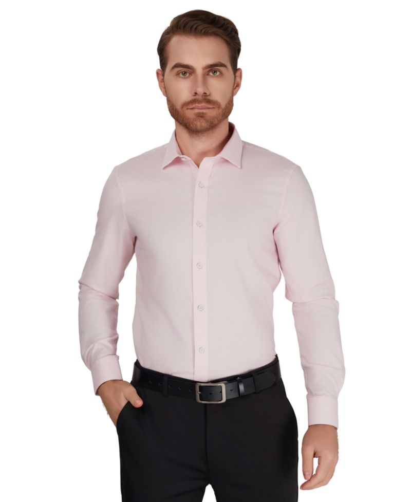 Men's Slim-Fit Collared Oxford Dress Shirt
