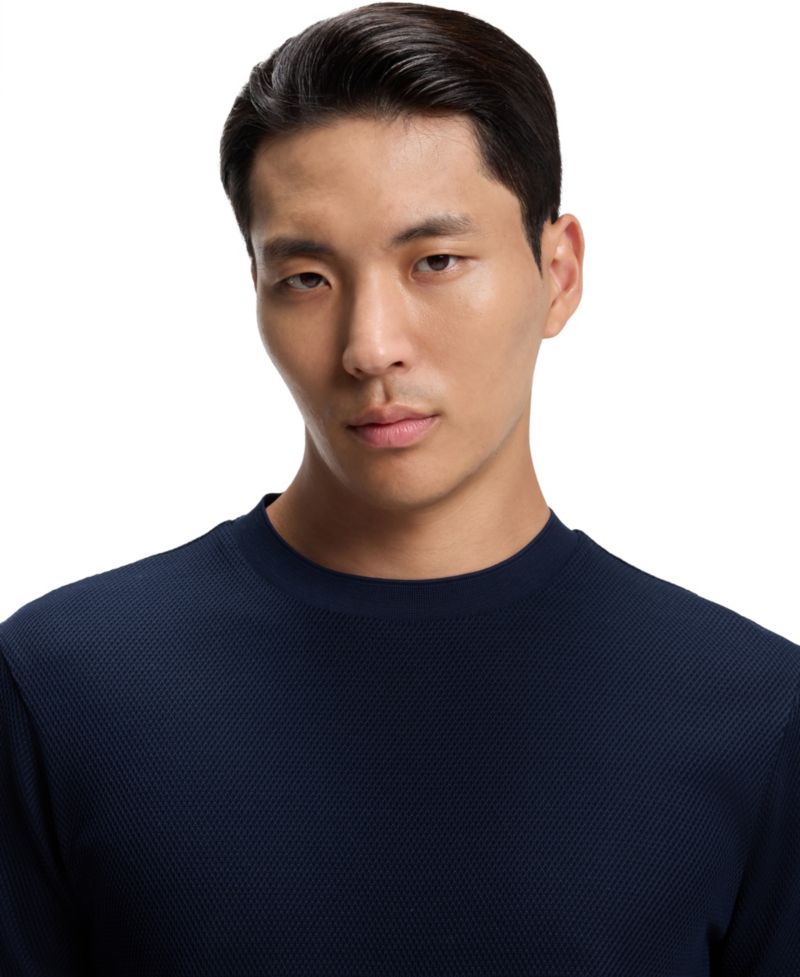BOSS by Men's Two-Tone Cotton-Piqu&eacute; Regular-Fit T-Shirt