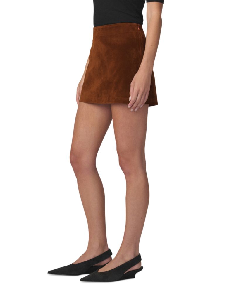 Women's Faux Suede A-Line Mini Skirt
