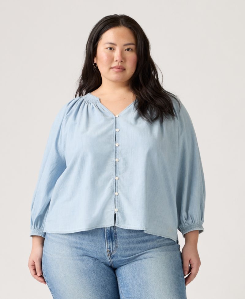 Plus Phoebe V-Neck Top