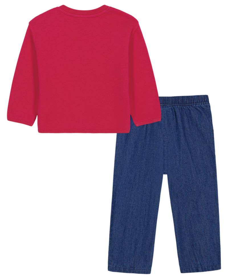 Baby Girls' Long-Sleeve T-Shirt and Pants, 2-Piece Set