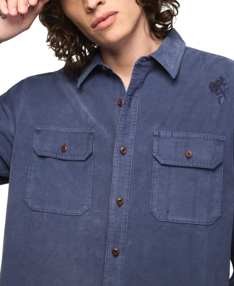 Men's Embroidered Corduroy Workshirt