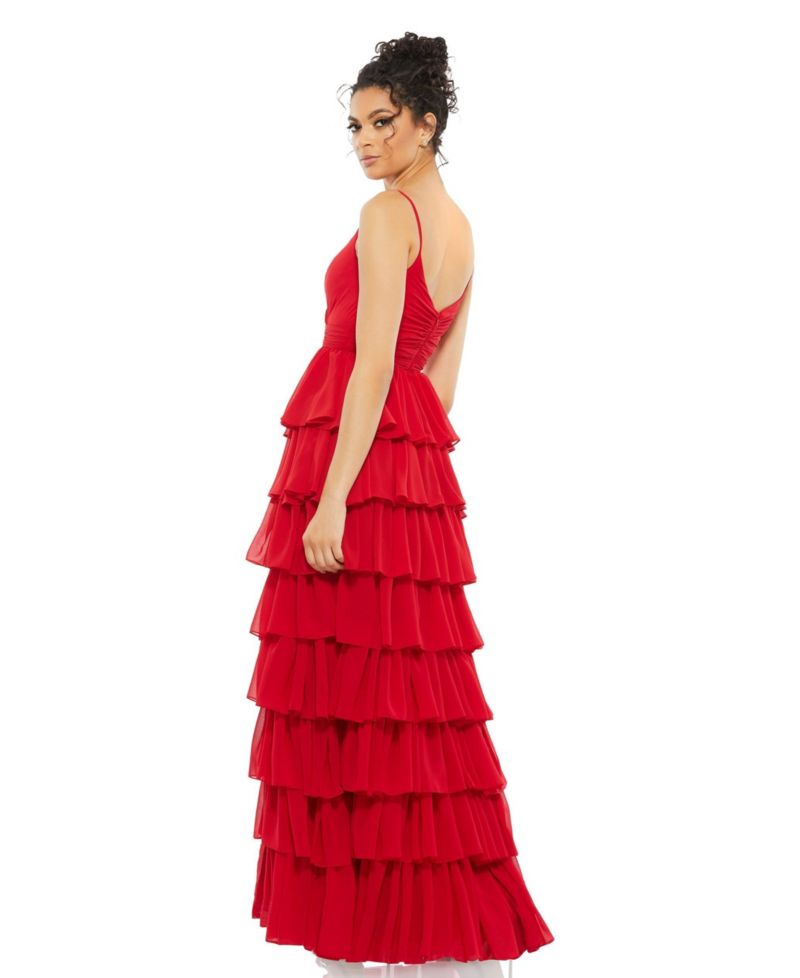 Women's Ieena Ruffled Tiered Sleeveless Gown
