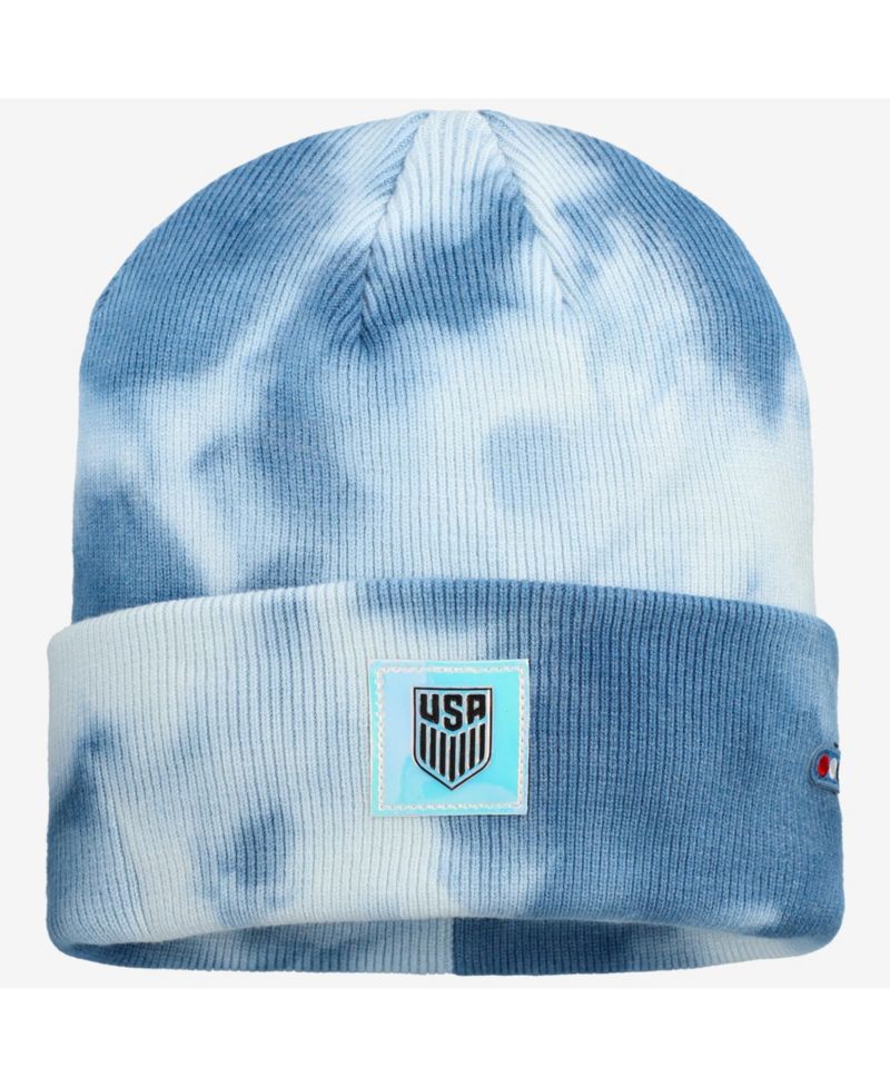 Men's and Women's Blue USMNT Psychedelic Tri-Blend Cuffed Knit Hat