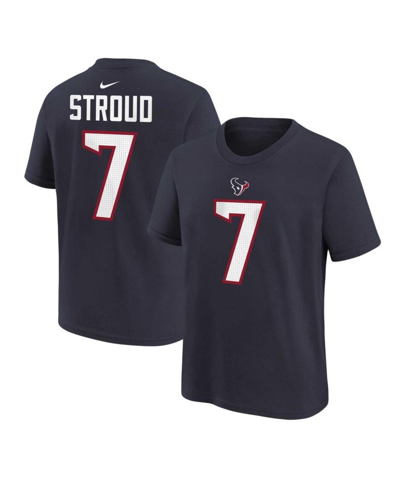 Little Boys and Girls C.J. Stroud Navy Houston Texans Player Name and Number T-shirt