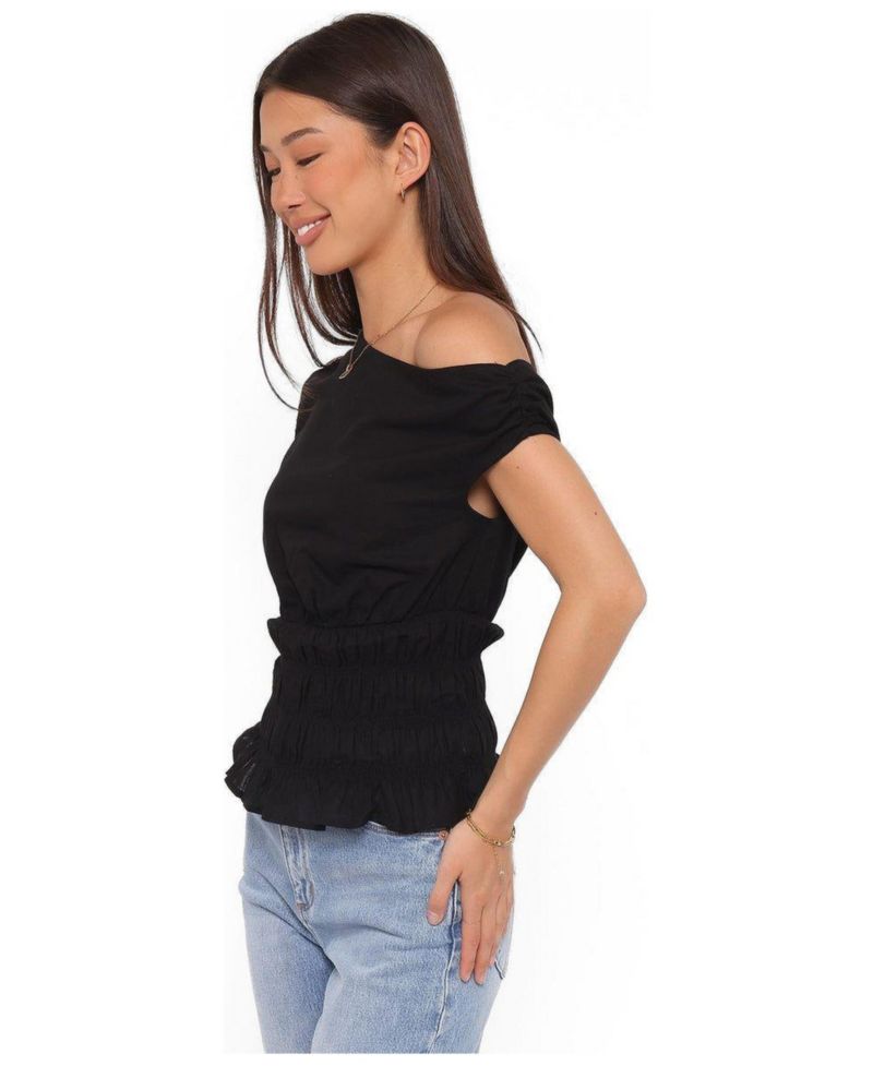 Women's Lia Off-Shoulder Sleeveless Cotton-Blend Top