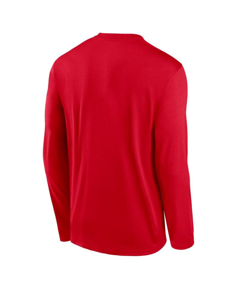 Men's Red Georgia Bulldogs Primetime Primary Legend Long Sleeve T-Shirt