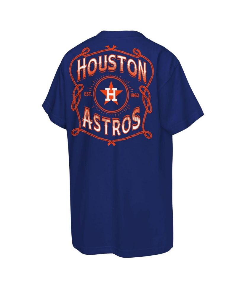 Big Boys and Girls Navy Houston Astros Cooperstown Rodeo Rope T-Shirt