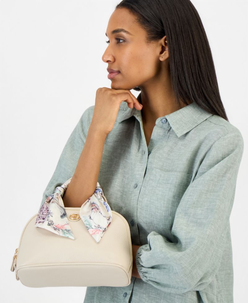 Scarf Handle Dome Satchel