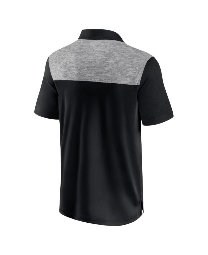 Men's Black Minnesota Golden Gophers Iconic Brushed Blocked Polo Shirt