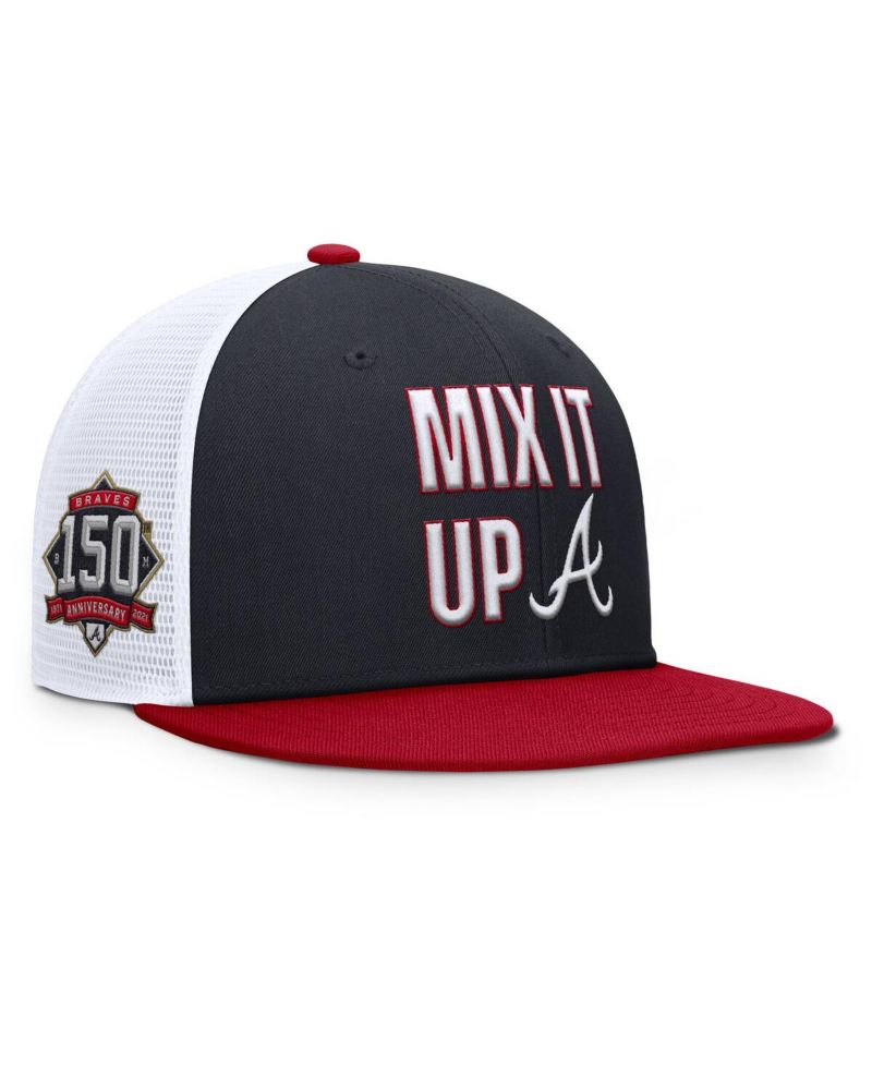 Men's Navy/Red Atlanta Braves Pro Performance Trucker Snapback Hat