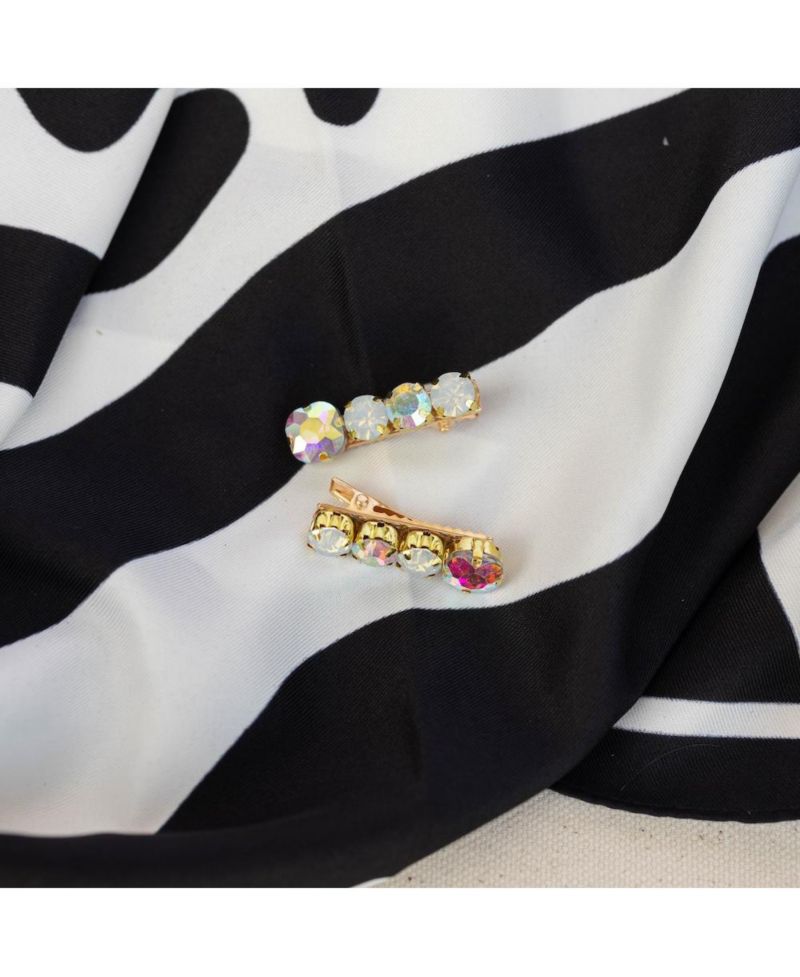 Women's Small Barrette Hair Clip - White