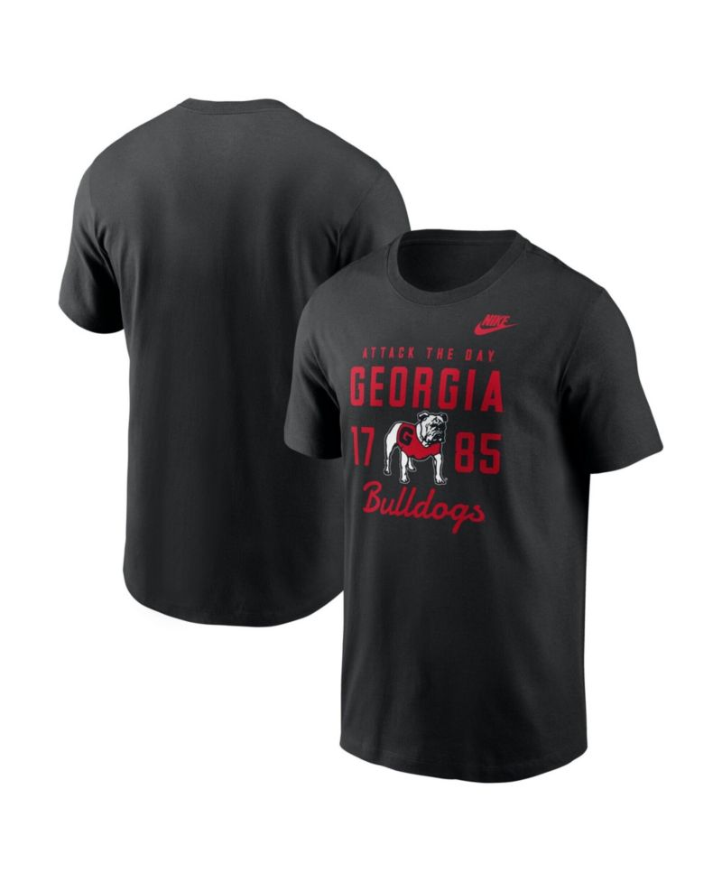 Men's Black Georgia Bulldogs Legacy Stacked Established T-Shirt