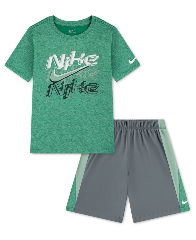 Boys' 2T-7 Short-Sleeve T-Shirt and Shorts, 2-Piece Set