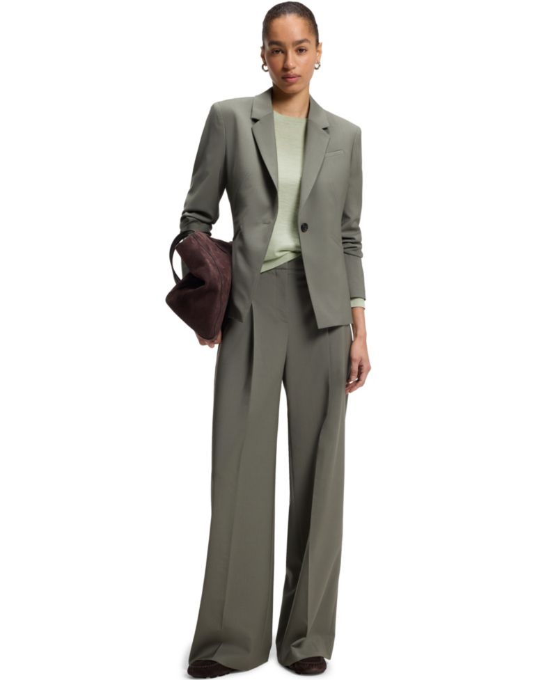 BOSS by Women's Merino Wool Slim-Fit Sweater