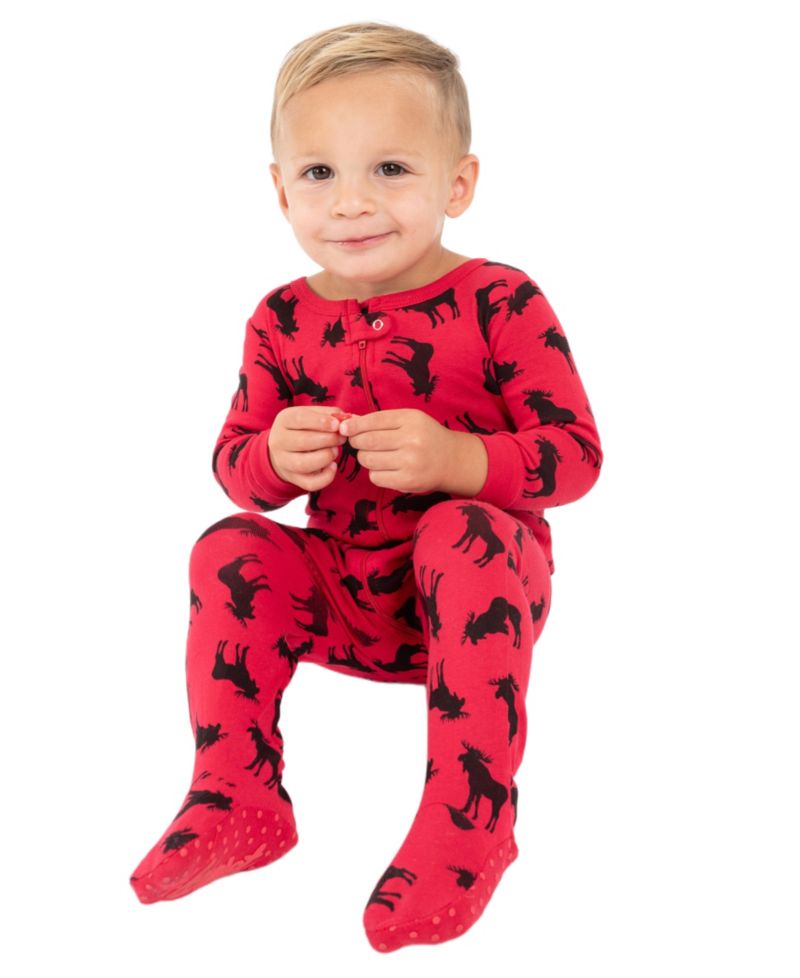 Baby 0-24M Footed Cotton Holiday Pajamas