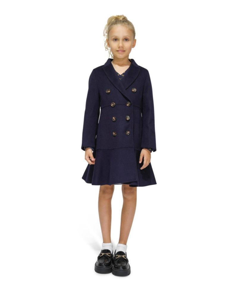 Little Girls Good Manners Wool Blend Fitted Coat