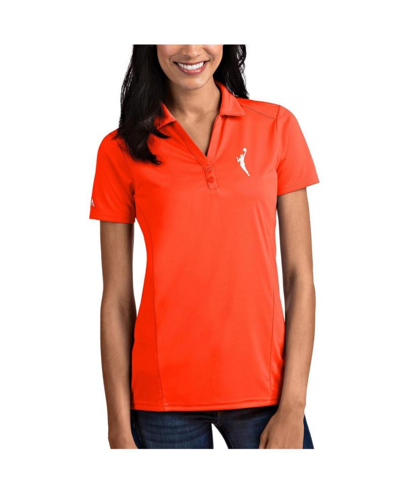 Women's Orange WNBA Logo Tribute Polo Shirt