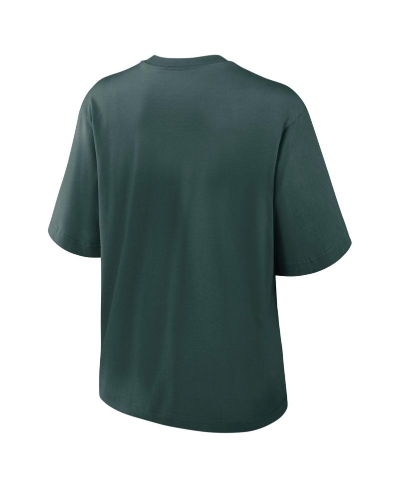 Women's Green Michigan State Spartans Arch Logo Boxy T-Shirt