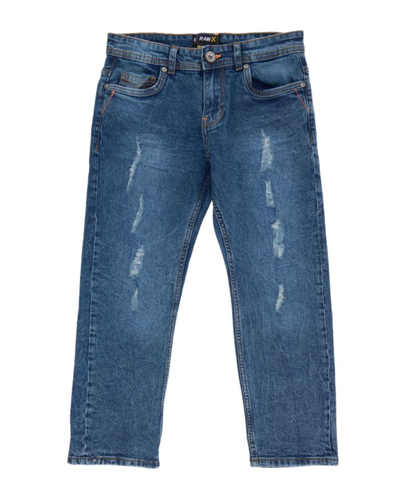 Big Boys Distressed Neon Stitch Jeans