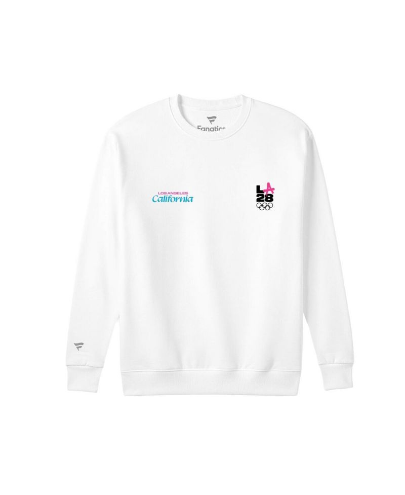 Men's White LA28 Superbloom Collection Sweatshirt