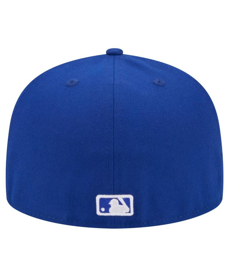 Men's Royal Cleveland Guardians White Logo 59Fifty Fitted Hat