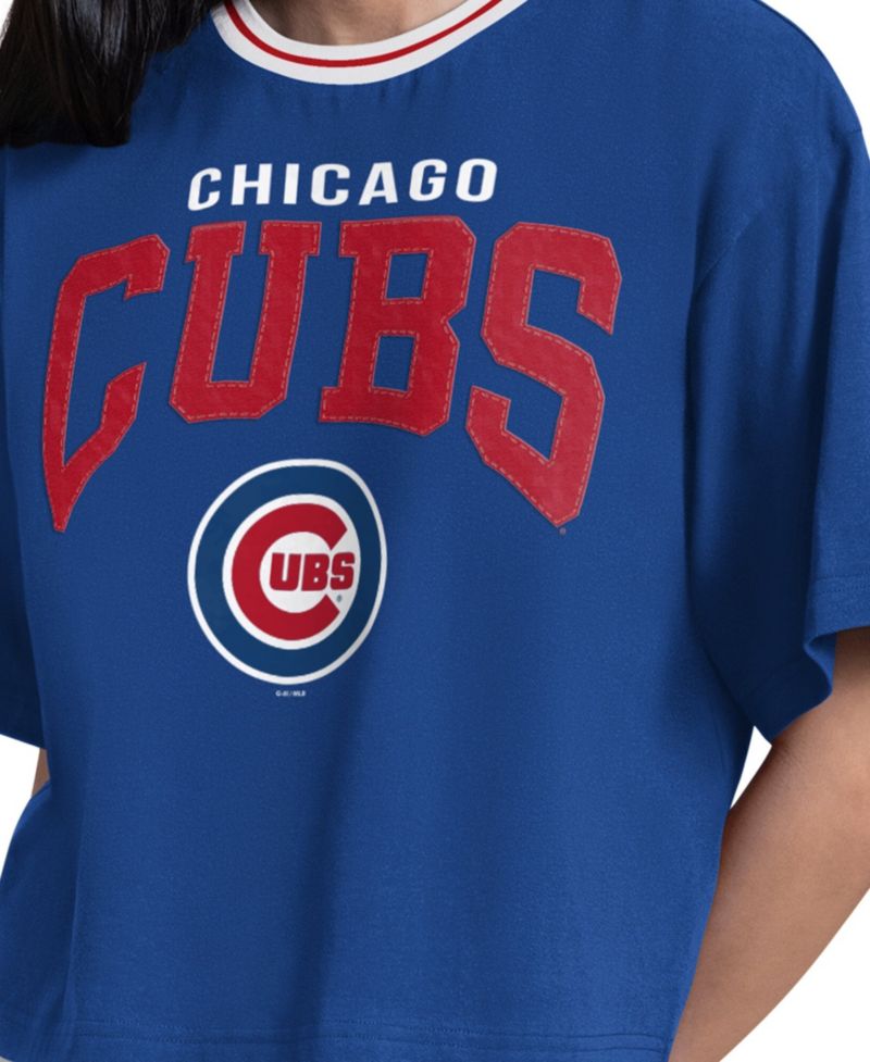 Women's Royal Chicago Cubs Ace Cropped T-Shirt