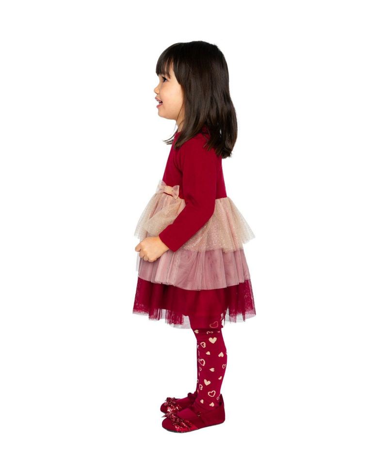 Baby Girls (3M-24M) Bi-Material Glitter Skirt Dress